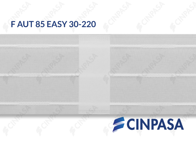  Cinta fruncidora automática pasabarra con presillas 